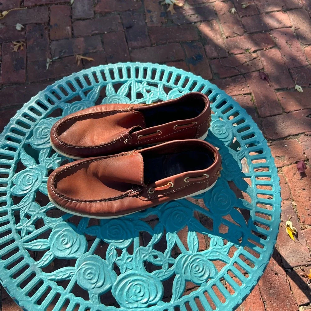 Italian Sorrento Leather boat shoes from